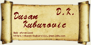 Dušan Kuburović vizit kartica